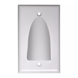 OSD Audio Pass Through Wall Plate Single Gang, White