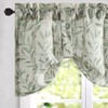 VOGOL Ajustable Curtain Valance, Nature Green Leaf Pattern Soft Touch