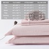 PANDATEX Sepia Rose King Size 4 Piece Sheet Set, Linen-Textured