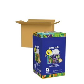 Ultra Soft 3-Ply Facial Tissues – 12 Cube Boxes, 72 Tissues Each, Hypoallergenic, Fragrance-Free