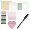 650 Pcs Transparent Sticky Notes Set See Through Notes, Colourful