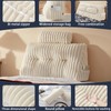 Rycwola Faux Fur Headboard Pillow with 2 Pack Neck Roll