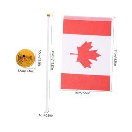 SHINEOFI 12pcs Canadian Desk Flags Set Miniature Table Flags for Office Decor with Stable Base for Meetings Exhibitions Celebrations