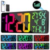 11 RGB Color Changes Large Digital Wall Clock/Bluetooth Auto Time