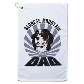 Style In Print Golf Towel Dad Bernese Mountain Dog Cotton Bag Accessories White Design Only