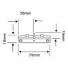 Tecnolite - Conector Recto para Riel de Spot, Color Negro,