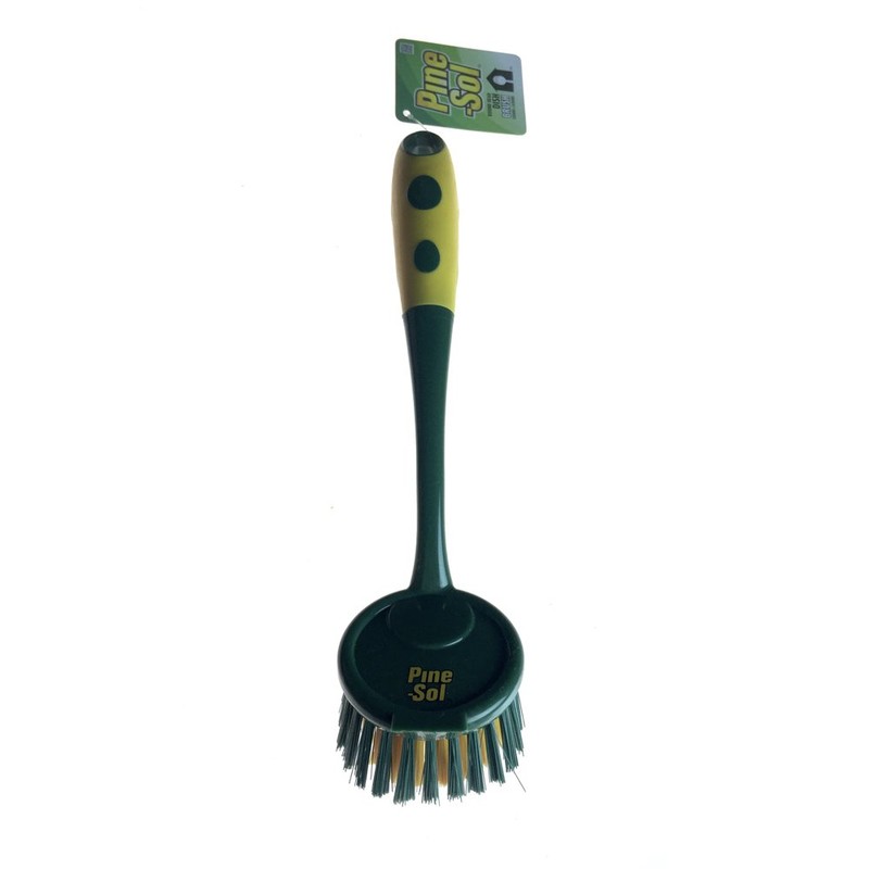Pine-Sol Long Handle Dish Brush – Heavy Duty Bristle Kitchen