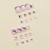 French Tip Press on Toenails Short Square Fake Toes with