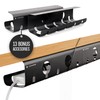 No-Drill Under Desk Cable Management Tray - 2-Pack Wire Management