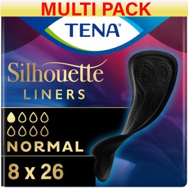 TENA Tena Silhouette Noir Liners Normal - 8 Packs of 26