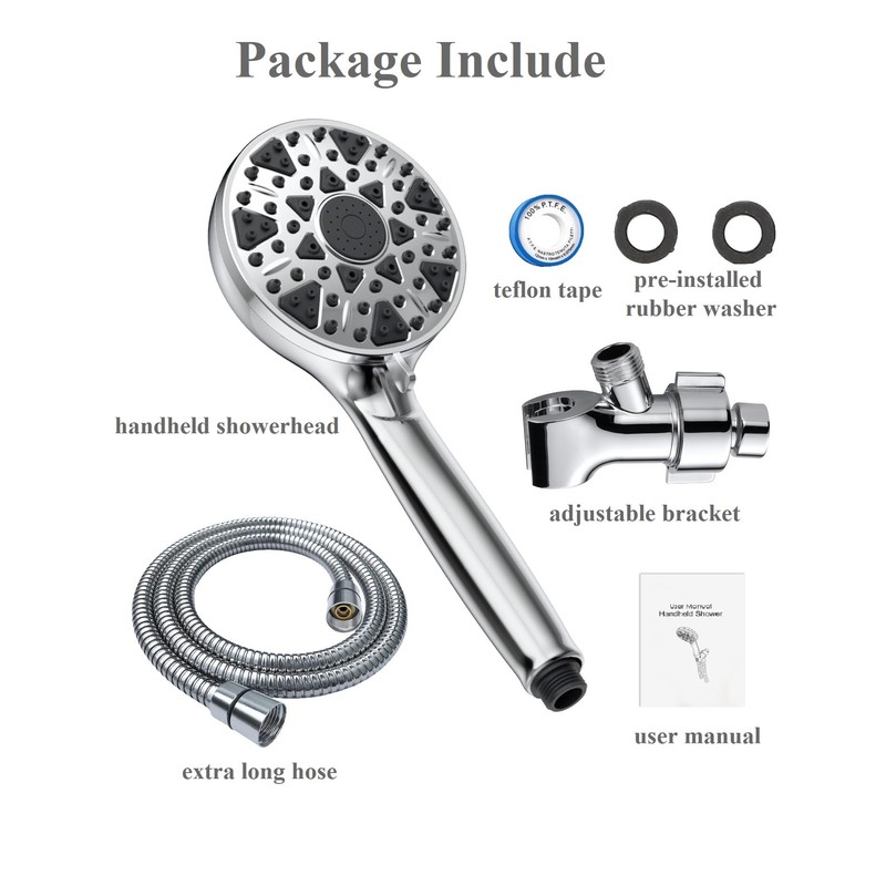 BOWGER Shower Head with Handheld High Pressure Multi-Function 7 modes,