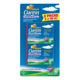 Claritin Children S Niños Antistamínico Con 80 Tabletas