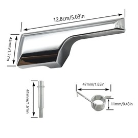 RBOKO Left Driver Side Front or Rear Chrome Interior Door Handle Compatible with 2007-2017 Ford Expedition Lincoln Navigator, Replaces DHA49645,8L1Z7821819A.