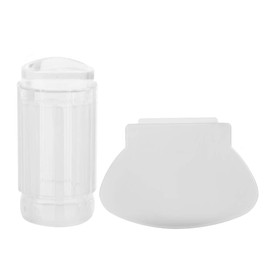 sello de uñas, Sello para arte de uñas, sello de silicona para uñas esmalte de uñas transparente sello cabeza sellos para uñas para bricolaje placas de estampado para arte uñas (Blanco transparente)