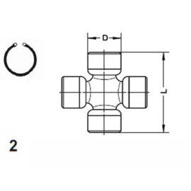 Mako/Spicer Rear Driveshaft Spicer U-Joints & Carrier Bearing Kit fits 07-17 Toyota Tundra