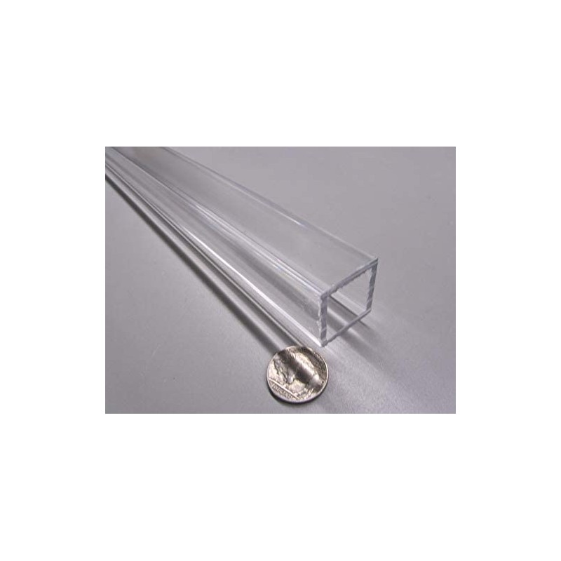 Acrylic Extruded Square Tube 1.0" OW x .750 (3/4") IW