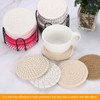 sourcing map Drink Coasters with Holder, 8 Pcs 4 Inch