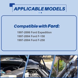 OTUAYAUTO - Puntales de choque para capó delantero, 4478 SG404016 reemplazo para Ford Expedition 1997-2006, Ford F150 F250 1997-2004, paquete de 2