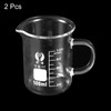 PATIKIL 2Pcs 100ml Glass Beaker with Handle, 3.3 Borosilicate Glass