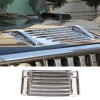 autopart2021 Silver Front Hood Deck Vent Panel Handle Cover Trim