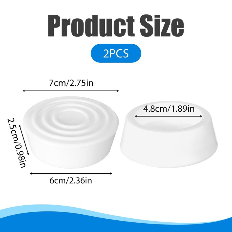 Pool Ladder Bumpers for Inground Pools - 2 Pack Rubber
