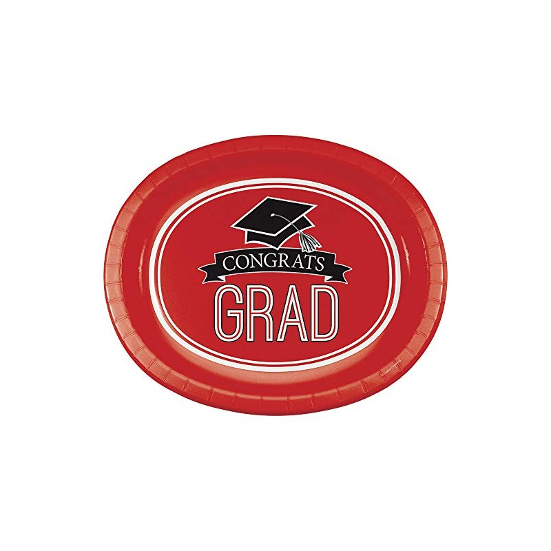 Club Pack of 96 Red and Black School Spirit Oval