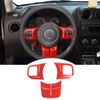JeCar Interior Steering Wheel Decoration Trim Kits for 2011-2018 Jeep