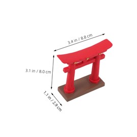 FUNOMOCYA Oriental Ornament Japanese Mini Gate for Fish Tank Garden and Home Decor 2pcs