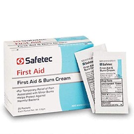 Safetec First Aid & Burn Cream, Box of 25 Packets