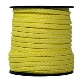 SGT KNOTS Hollow Braid HMPE Rope – Ultra-Strong, UV and Abrasion Resistant, High Strength-to-Weight Ratio, Lightweight for Arborists, Boating, Camping, Lifting, & Crafting (3/16", 50ft, Yellow)