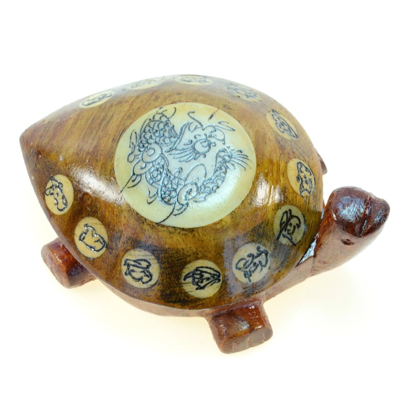 Feng Shui Wooden Turtle Compass - #Tc001