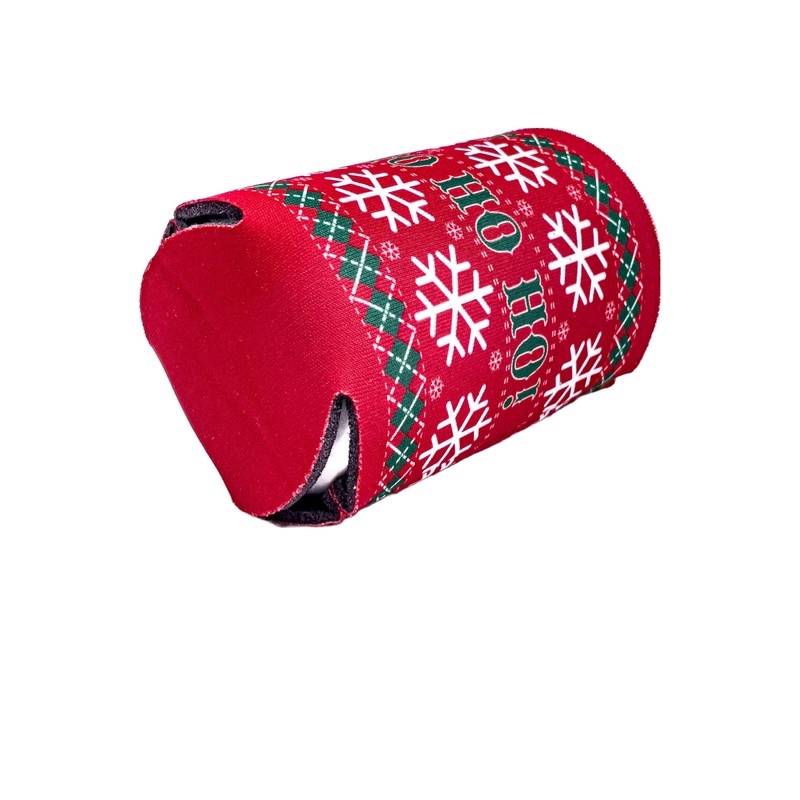 Ho Ho Ho Pattern Christmas Sweater Collapsible Can Coolie