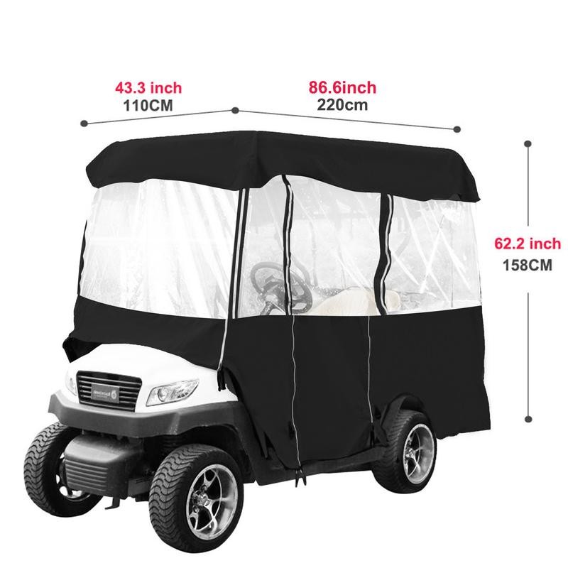 VEVOR 4 Passenger Golf Cart Cover Driving Enclosure Waterproof Person