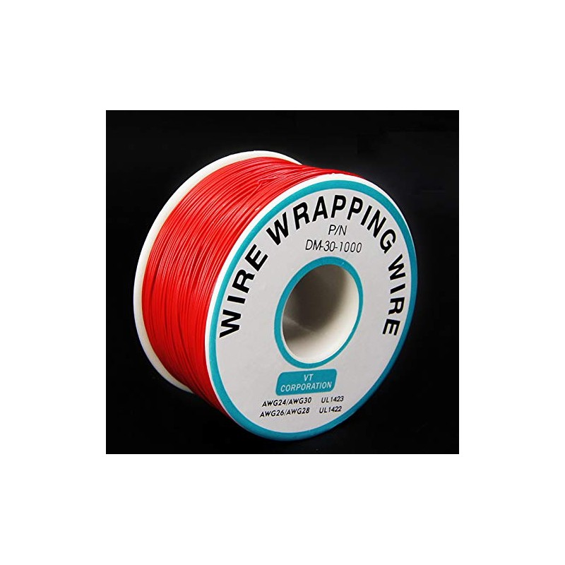 YXQ 0.25mm Dia Wire-Wrapping Wire Red 305M 30AWG Type Tinned