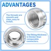 ChillWaves 304 Stainless Steel Pipe Fitting, 4 Way Cross 3/8"