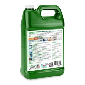 Smart Strip Advanced Paint Remover - for Removal of Acrylic, Latex, Oil, & Water-Based Coatings - Non-Caustic Formula - Indoor/Outdoor - Contractor & DIY Friendly - New Easy Pour Packaging - 1 Gallon