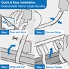 Cable Management Kit with 40 Self-Adhesive Hook and Loop Ties