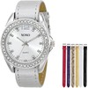 XOXO Women's XO9062 Silver-Tone Watch with Interchangeable Bands
