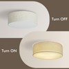 CALOKES 18-Inch Large Flush Mount Ceiling Light Fixture with Fabric