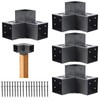 4 Pcs Pergola Bracket，Pergola Kit 3-Way Right Angle Corner Bracket