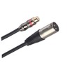 SUPVOX 3pcs Professional Audio Cable RCA to XLR Adapter Black