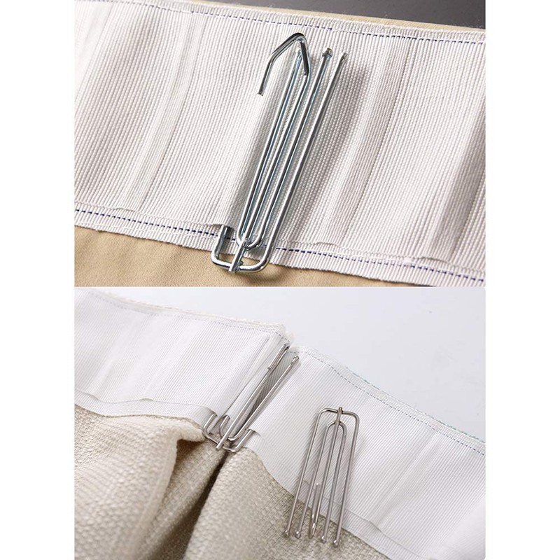 IPEAK 40 Pack Curtain Hooks Metal Pinch Pleat Header Tape