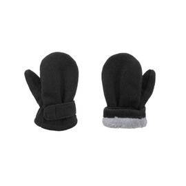 Winter Gloves Toddler Boys Girls Ski Snow Mittens, for Babies 1-6 Years Fleeced Lined Warm Gloves, Black and Navy Blue M