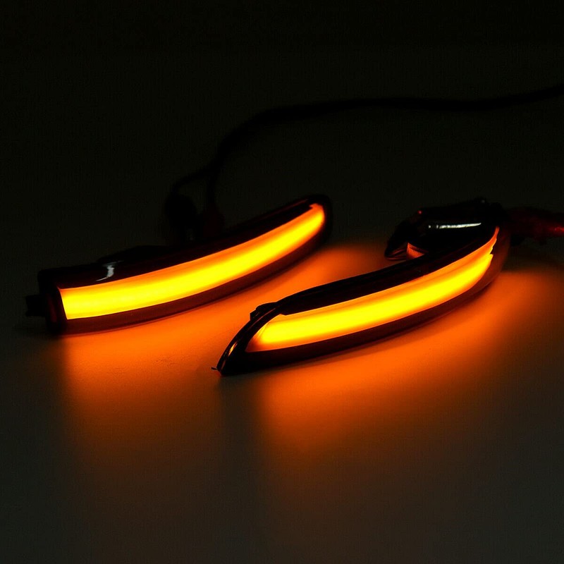dunxunn Smoked Lens LED Side Mirror Turn Signal Light Sequential