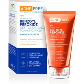 AcneFree Severe Acne 10% Benzoyl Peroxide Foaming Cleansing Wash, 5 Ounce