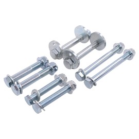 MOTOKU 8Pcs Front Control Arms Cam Bolts & Mounting Hardware Kit for Dodge Ram 1500 2500 3500 4x4 2003-2009 Front Upper Lower Control Arm Camber Adjust Bolt Repair Kit