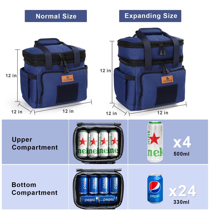Tactical Lunch Box, Expandable Insulated Large Lunch Bag, Heavy Duty