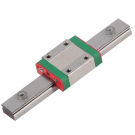 Fafeicy Miniature Linear Guide 12 mm Width + Sliding Block (100 mm), Alloy Steel, Plain Bearing, Oil, HARDWARE_BEARING, 12471664031