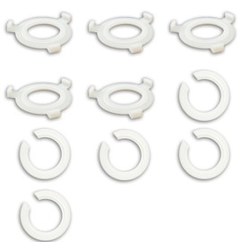 JIEHU 10 Pcs E27 to E14 Lamp Shade Reducing Ring, Lampshade Adapter, Lamp Shades Adapter Rings for Light Fixtures Replacement(White)
