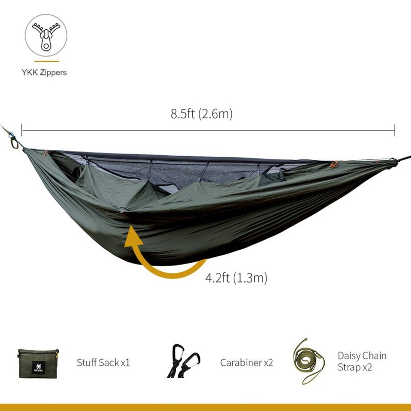 OneTigris KOMPOUND Camping Hammock with Net, Lightweight Portable Hammock with